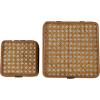 imageDeco 79 Wood Decorative Box Decorative Keepsake Boxes with Lid Set of 2 Storage Boxes 10quot 7quotW BrownBrown