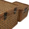 imageDeco 79 Wood Decorative Box Decorative Keepsake Boxes with Lid Set of 2 Storage Boxes 10quot 7quotW BrownBrown