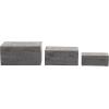 imageDeco 79 Wood Floral Decorative Box Decorative Keepsake Boxes with Hinged Lid Set of 3 Storage Boxes 8quot 10quot 12quotW Gray