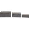 imageDeco 79 Wood Floral Decorative Box Decorative Keepsake Boxes with Hinged Lid Set of 3 Storage Boxes 8quot 10quot 12quotW Gray