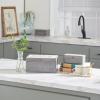 imageDeco 79 Wood Floral Decorative Box Decorative Keepsake Boxes with Hinged Lid Set of 3 Storage Boxes 8quot 10quot 12quotW Gray