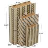 imageDeco 79 Wooden Decorative Box Faux Book Book Shaped Boxes with World Map Cover Set of 3 Decorative Keepsake Boxes 14quot 12quot 9quotH Multi ColoredBeige