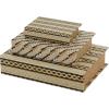 imageDeco 79 Wooden Decorative Box Faux Book Book Shaped Boxes with World Map Cover Set of 3 Decorative Keepsake Boxes 14quot 12quot 9quotH Multi ColoredBeige