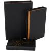 imageDeco 79 Wooden Decorative Box Faux Book Book Shaped Boxes with World Map Cover Set of 3 Decorative Keepsake Boxes 14quot 12quot 9quotH Multi ColoredBlack