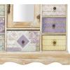 imageDeco 79 Wooden Decorative Jewelry Box 7 Drawers Jewelry Organizer with Patchwork Patterns Jewelry Holder 18quot x 6quot x 16quot Light BrownLight Brown