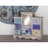 imageDeco 79 Wooden Decorative Jewelry Box 7 Drawers Jewelry Organizer with Patchwork Patterns Jewelry Holder 18quot x 6quot x 16quot Light BrownLight Brown