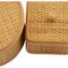 imageThe Novogratz Rattan Decorative Box Storage Decorative Keepsake Boxes Set of 2 Storage Boxes 6quot 5quotH Brown