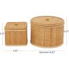 imageThe Novogratz Rattan Decorative Box Storage Decorative Keepsake Boxes Set of 2 Storage Boxes 6quot 5quotH Brown