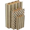 imageDeco 79 Wooden Decorative Box Faux Book Book Shaped Boxes with World Map Cover Set of 3 Decorative Keepsake Boxes 14quot 12quot 9quotH Multi ColoredBeige