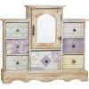 imageDeco 79 Wooden Decorative Jewelry Box 7 Drawers Jewelry Organizer with Patchwork Patterns Jewelry Holder 18quot x 6quot x 16quot Light BrownLight Brown