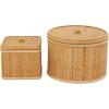 imageThe Novogratz Rattan Decorative Box Storage Decorative Keepsake Boxes Set of 2 Storage Boxes 6quot 5quotH Brown