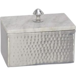 imageDeco 79 Marble Decorative Jewelry Box Jewelry Organizer with Marble Lid Jewelry Holder 7quot x 5quot x 6quot Gray