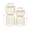 imageCosmoLiving by Cosmopolitan Metal Pillar Candle Holder Set of 2 13quot 10quotH Gold