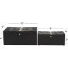 imageCosmoLiving by Cosmopolitan Wood Geometric Decorative Box Decorative Keepsake Boxes with Hinged Lid Set of 2 Storage Boxes 10quot 8quotW GoldBlack