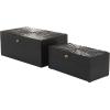 imageCosmoLiving by Cosmopolitan Wood Geometric Decorative Box Decorative Keepsake Boxes with Hinged Lid Set of 2 Storage Boxes 10quot 8quotW GoldBlack
