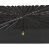 imageCosmoLiving by Cosmopolitan Wood Geometric Decorative Box Decorative Keepsake Boxes with Hinged Lid Set of 2 Storage Boxes 10quot 8quotW GoldBlack