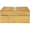 imageCosmoLiving by Cosmopolitan Wood Geometric Decorative Box Decorative Keepsake Boxes with Hinged Lid Set of 2 Storage Boxes 10quot 8quotW GoldGold