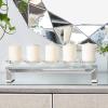 imageDeco 79 Glass Candle Holder 4quot x 4quot x 14quot SilverClear