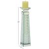 imageDeco 79 Glass Candle Holder 4quot x 4quot x 14quot SilverClear