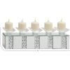 imageDeco 79 Glass Candle Holder 4quot x 4quot x 14quot SilverClear