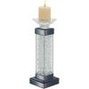 imageDeco 79 Glass Candle Holder 4quot x 4quot x 14quot SilverClear