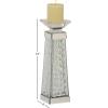 imageDeco 79 Glass Candle Holder 4quot x 4quot x 14quot SilverClear