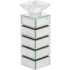 imageDeco 79 Glass Candle Holder 4quot x 4quot x 14quot SilverClear