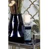 imageDeco 79 Glass Candle Holder 4quot x 4quot x 14quot SilverClear