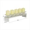 imageDeco 79 Glass Candle Holder 4quot x 4quot x 14quot SilverClear