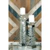 imageDeco 79 Glass Candle Holder 4quot x 4quot x 14quot SilverClear