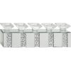 imageDeco 79 Glass Candle Holder 4quot x 4quot x 14quot SilverClear