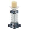 imageDeco 79 Glass Candle Holder 4quot x 4quot x 14quot SilverClear