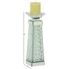 imageDeco 79 Glass Candle Holder 4quot x 4quot x 14quot SilverClear