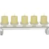 imageDeco 79 Glass Candle Holder 4quot x 4quot x 14quot SilverClear