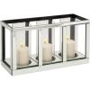 imageDeco 79 Glass Candle Holder 4quot x 4quot x 14quot SilverSilver