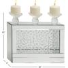 imageDeco 79 Glass Candle Holder 4quot x 4quot x 14quot SilverSilver