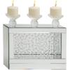 imageDeco 79 Glass Candle Holder 4quot x 4quot x 14quot SilverSilver