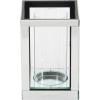 imageDeco 79 Glass Candle Holder 4quot x 4quot x 14quot SilverSilver