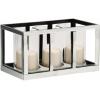 imageDeco 79 Glass Candle Holder 4quot x 4quot x 14quot SilverSilver