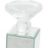 imageDeco 79 Glass Pillar Candle Holder with Mirrored Sides 4quot x 4quot x 10quot Silver4x10