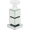 imageDeco 79 Glass Pillar Candle Holder with Mirrored Sides 4quot x 4quot x 10quot Silver4x10 Pack of 2