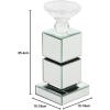 imageDeco 79 Glass Pillar Candle Holder with Mirrored Sides 4quot x 4quot x 10quot Silver4x10 Pack of 2