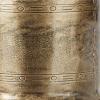 imageDeco 79 Gold Metal Tibetan Inspired Decorative Giant XL Cow Bells with Jute Hanging Rope Set of 3 10quot8quot6quotH  CylindricalLight Bronze