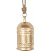 imageDeco 79 Gold Metal Tibetan Inspired Decorative Giant XL Cow Bells with Jute Hanging Rope Set of 3 10quot8quot6quotH  CylindricalLight Bronze