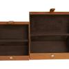 imageDeco 79 Leather Handmade Decorative Box Storage Decorative Keepsake Boxes with Snap Front Closure and Detailed Stitching Set of 2 Storage Boxes 10quot 8quot W Brown