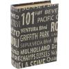 imageDeco 79 Linen Fabric Decorative Box Storage Book Book Shaped Boxes with Typography and Gold Page Inspired Detail Set of 3 Decorative Keepsake Boxes 12 9 7quot H Light GrayBlack