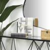 imageDeco 79 Linen Fabric Decorative Box Storage Book Book Shaped Boxes with Typography and Gold Page Inspired Detail Set of 3 Decorative Keepsake Boxes 12 9 7quot H Light GrayWhite