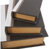 imageDeco 79 Linen Fabric Decorative Box Storage Book Book Shaped Boxes with Typography and Gold Page Inspired Detail Set of 3 Decorative Keepsake Boxes 12 9 7quot H Light GrayBlack