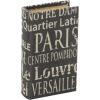 imageDeco 79 Linen Fabric Decorative Box Storage Book Book Shaped Boxes with Typography and Gold Page Inspired Detail Set of 3 Decorative Keepsake Boxes 12 9 7quot H Light GrayBlack