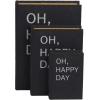 imageDeco 79 Linen Fabric Decorative Box Storage Book Book Shaped Boxes with Typography and Gold Page Inspired Detail Set of 3 Decorative Keepsake Boxes 12 9 7quot H Light GrayBlack